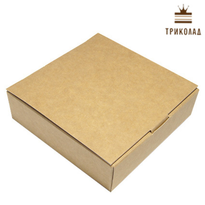 Коробка для 4 цукерок 11,2*11,2*3 см крафт, 3 шт