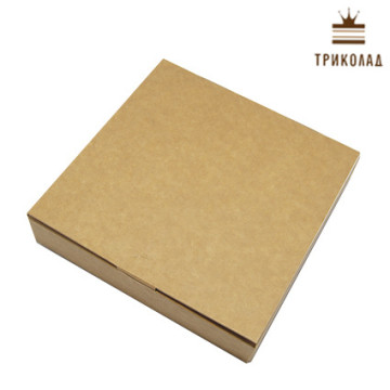 Коробка для цукерок 9 шт. 15*15*3 см крафт, 3 шт.