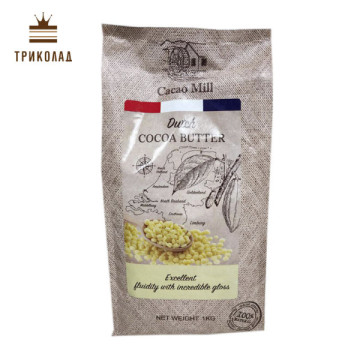 Какао - масло натуральне дезодороване в краплях Dutch, Olam Cocoa, 1 кг