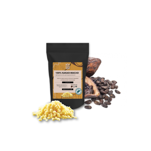 Какао масло натуральне дезодороване, в калетах, WOW CACAO, 200 г