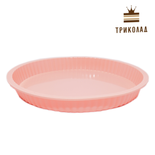 Форма силіконова кругла з рифленим бортиком, d 25 см, h 3,5 см, Китай