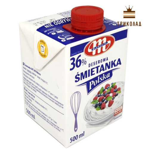 Вершки тваринні Deserowa Smietanka Mlekovita 36% 500 мл