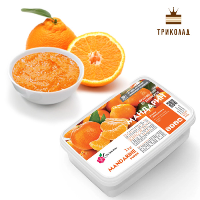 Пюре мандарина (100%) заморожене ТМ Я-Гурман упаковка 250 г Пюре мандарина (100%) заморожене ТМ Я-Гурман упаковка 250 г
