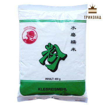 Клейке рисове борошно Glutinous Rice Flour, Cock Brand, Таїланд, 400 г, 25 шт. 
