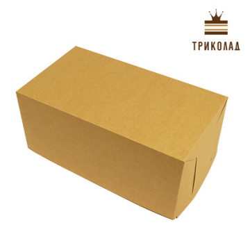 Коробка для зефіру без вікна (пенал), 20*11*8,5 см., крафт, 3 шт.