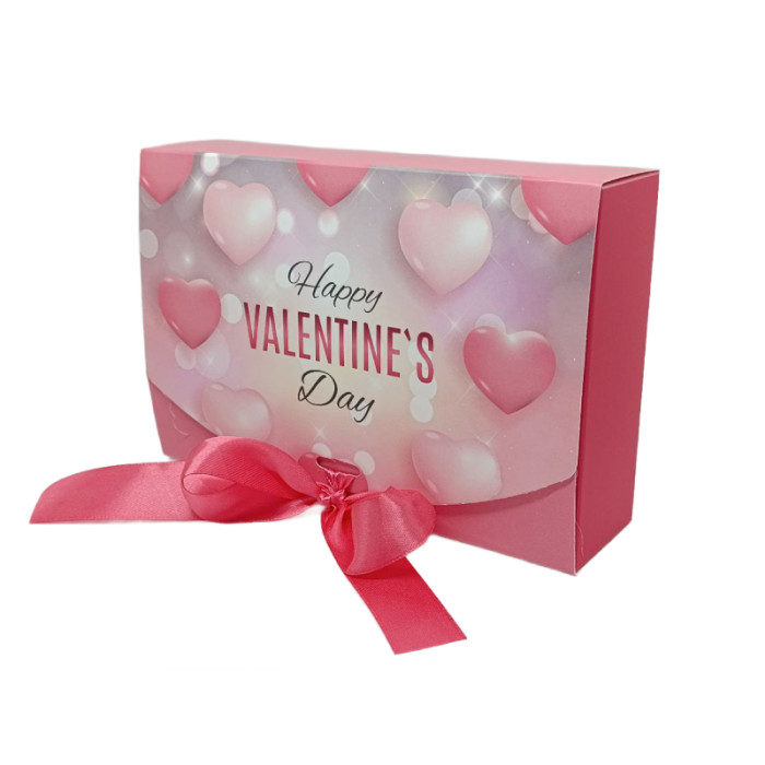 Коробка стильна міні зі стрічкою Happy Valentine*s day 195*130*50 мм WP, 1 шт Коробка стильна міні зі стрічкою Happy Valentine*s day 195*130*50 мм WP, 1 шт