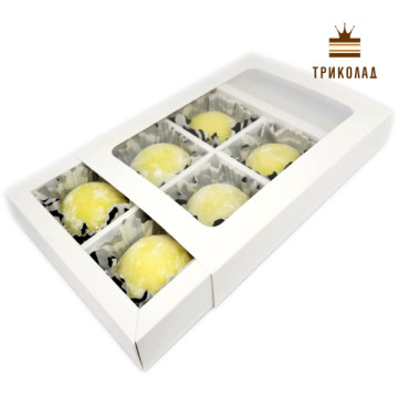 Біла коробка для моті 155 x 215 x h35 на 6 чарунок 60 х 60 х h30, VP, Україна, набір 3 шт.