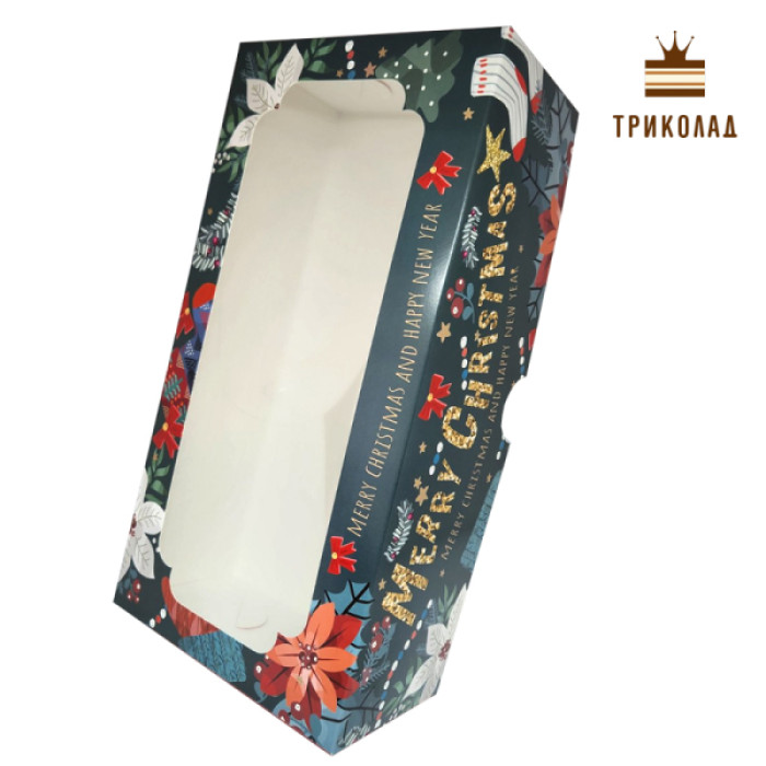 Коробка для штолена (рулету) 300 х 150 х 90 мм з вікном VP Україна 3 шт. Коробка для штолена (рулету) 300 х 150 х 90 мм з вікном VP Україна 3 шт.