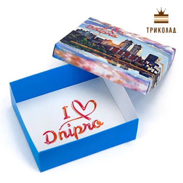 I Love Dnipro. Подарункова коробка 140 х 120 х H50 см