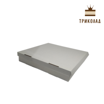 Коробка для тістечок біла 267*267*55 мм, 3 шт