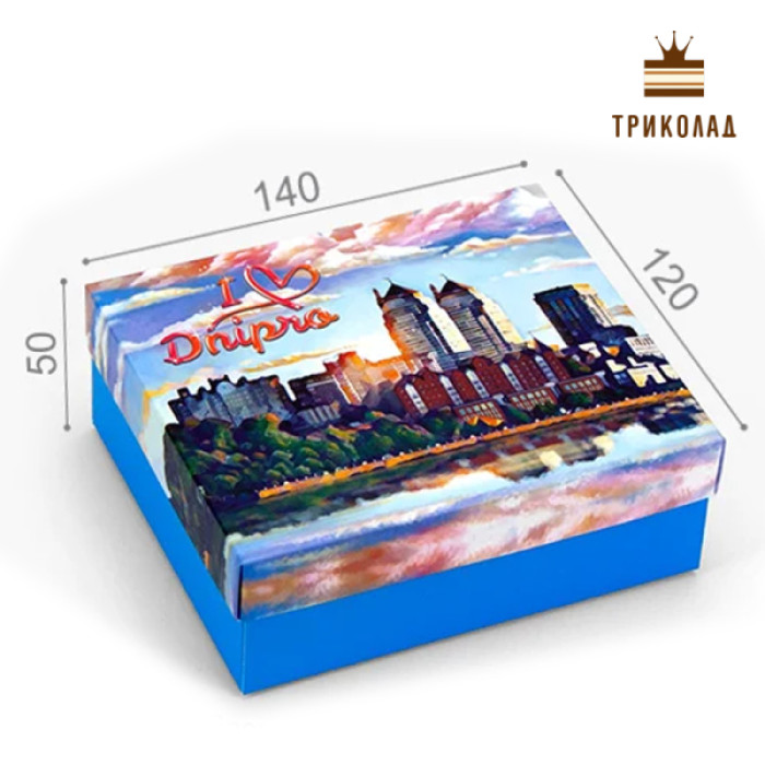 I Love Dnipro. Подарункова коробка 140 х 120 х H50 см I Love Dnipro. Подарункова коробка 140 х 120 х H50 см