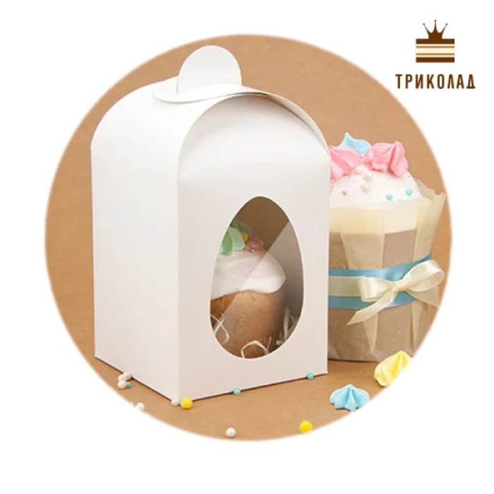 Коробка біла 180 х 110 х 110 мм Великодня з вікном (M0042-o2) набір 3 шт. Коробка біла 180 х 110 х 110 мм Великодня з вікном (M0042-o2) набір 3 шт.