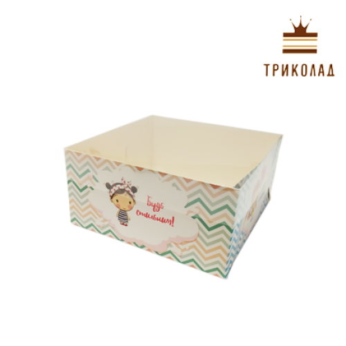 Коробка для зефіру і еклерів 16*16*8 см 