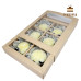 Крафт коробка для моті 155 x 215 x h35 на 6 чарунок 60 х 60 х h30, VP, Україна, набір 3 шт.
