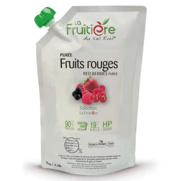 Пастеризоване пюре з червоних ягід La Fruitiere дойпак 1 кг