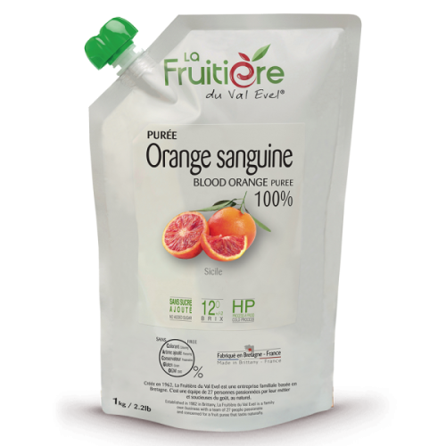 Пастеризоване пюре червоного апельсина La Fruitiere дойпак 1 кг