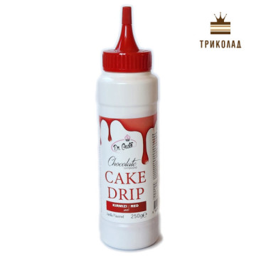 Червоні декоративні шоколадні потоки Cake Drip. Dr.Gusto, Туреччина, 250 г(до 01.02.2025)