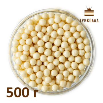 Декор Перлини з білого шоколаду 4-5 мм PLWhCr Barry Callebaut, Бельгія, 500 г