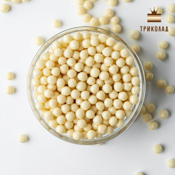 Декор Перлини з білого шоколаду 4-5 мм PLWhCr Barry Callebaut, Бельгія, 500 г