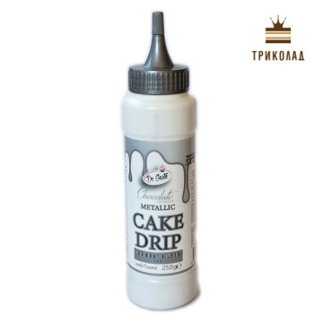 Срібні декоративні шоколадні потоки Cake Drip. Dr.Gusto, Туреччина, 250 г