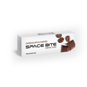 Кава-Шоколад. Батончик протеїновий SPACE BITE в молочному шоколаді 45 г, 1 шт. 