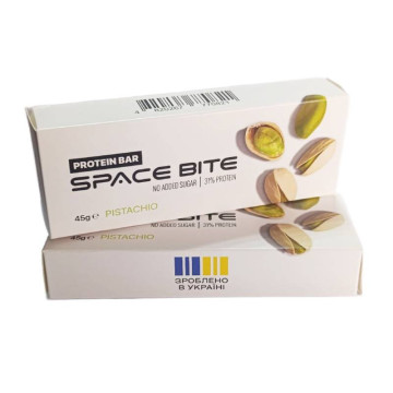Фісташка. Батончик протеїновий SPACE BITE в молочному шоколаді 45 г, 1 шт. 