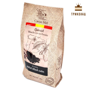 Чорний алкалізований какао-порошок 10-12% Velvet чорний колір (Ibiza) 200 г