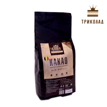 Порошок какао, алкализований, 10/12% жиру, Barry Callebaut 1 кг (заводська упаковка)