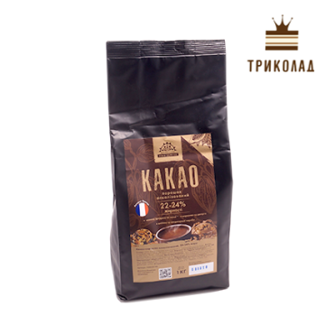 Порошок какао, алкалізований, 22-24% жиру, Barry Callebaut, 1 кг (заводська упаковка)