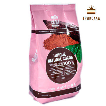 Какао-порошок натуральний 22-24%, коричневий WOW CACAO 100%, 1 кг