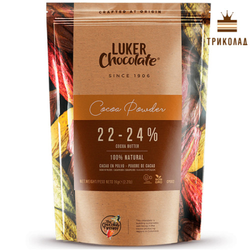 Натуральний какао-порошок з бобів Fino de Aroma 22-24% Luker Chocolate упаковка 1 кг