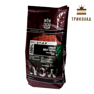 Какао порошок UNIQUE BRUT WOW Cacao алкалізований (20-22% какао-олії), 1 кг