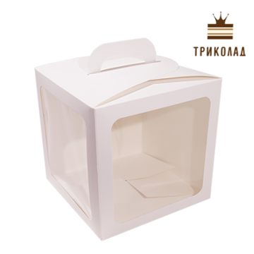 Коробка для пряникового будиночка 210*210*210 мм, біла, LR, 3 шт.