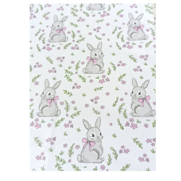 Папір тишью Кролик з бантиком 50*35 см, 5 шт
