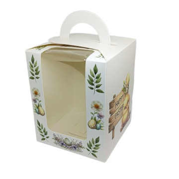 Коробка 160 х 160 х 200 мм під паску happy easter з вікном , 3 шт
