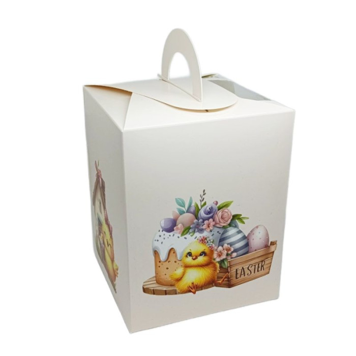 Коробка 160 х 160 х 200 мм під паску happy easter з вікном , 3 шт Коробка 160 х 160 х 200 мм під паску happy easter з вікном , 3 шт