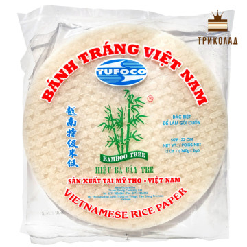 Рисовий папір круглий D=22 см Bang Trang My Tho TM Tufoco (30-33 шт.) 340 г