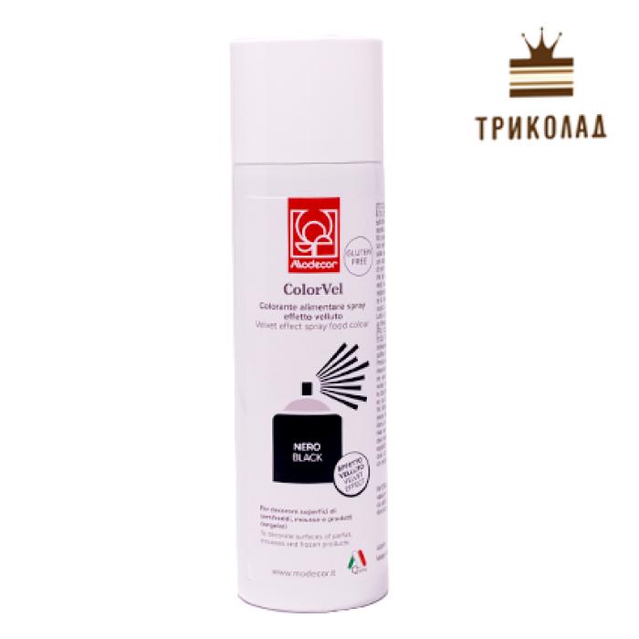 Спрей-велюр Чорний, ColorVel, Modecor, 250 мл Спрей-велюр Чорний, ColorVel, Modecor, 250 мл