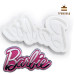 Барбі / Barbie. Об'ємний надпис. Молд силіконовий, Україна, 1 шт.