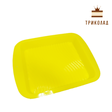 Форма силіконова для випічки прямокутна, рельєфне дно (22,5*19, h 3,5), Barb