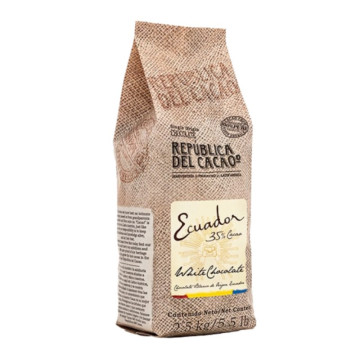 Шоколад білий Republica del Cacao White Ecuador 35%, 2,5 кг