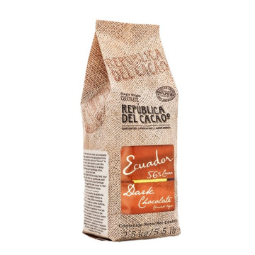 Шоколад темний Republica del Cacao Dark Ecuador 56% , 2,5 кг