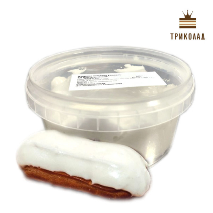 Цукрова помадка. Глазур цукрова біла Фондат, Dulcistar, Італія, 500 г
