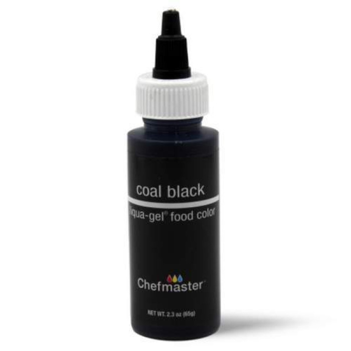 Гелевий барвник Liqua-Gel Coal Black, Chefmaster, 65 г
