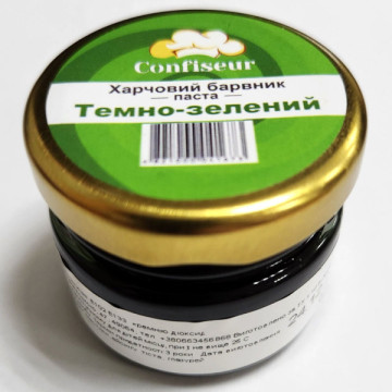 Барвник паста Темно-зелений 25 г, Confiseur