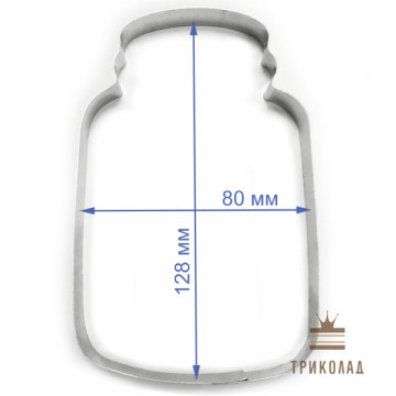 Виробництво кондитерських виробів. Банка. H=128 мм, w=80 мм. Україна, 1 шт.