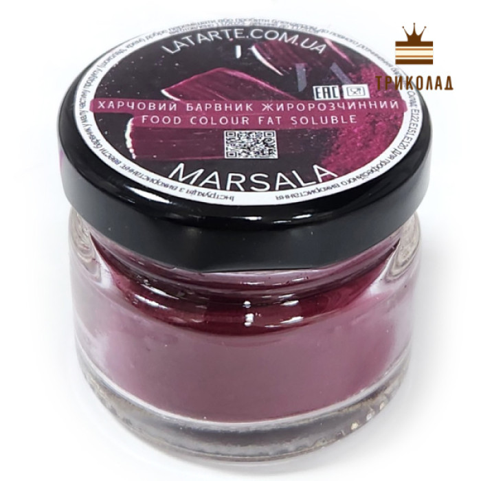 Marsala / Марсала. Жиророзчинний барвник харчовий ТМ Latarte, 30 мл Marsala / Марсала. Жиророзчинний барвник харчовий ТМ Latarte, 30 мл