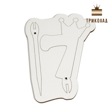 Топпер з рамкою Цифра з короною 