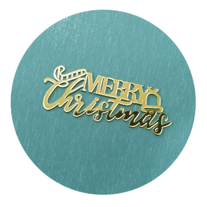 Новорічний топер Merry Christmas - Посох (w80 h30 мм), 1 шт., Китай Новорічний топер Merry Christmas - Посох (w80 h30 мм), 1 шт., Китай