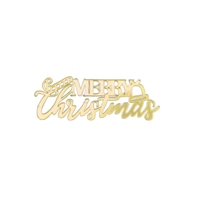 Новорічний топер Merry Christmas - Посох (w80 h30 мм), 1 шт., Китай Новорічний топер Merry Christmas - Посох (w80 h30 мм), 1 шт., Китай
